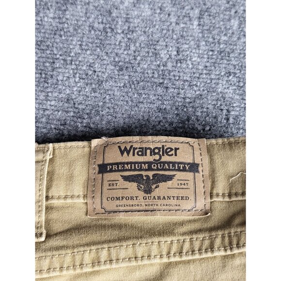 Wrangler Five Star Slim Straight Khaki Pants Men Sz 42X30 Free Stretch Workwear - Picture 12 of 12